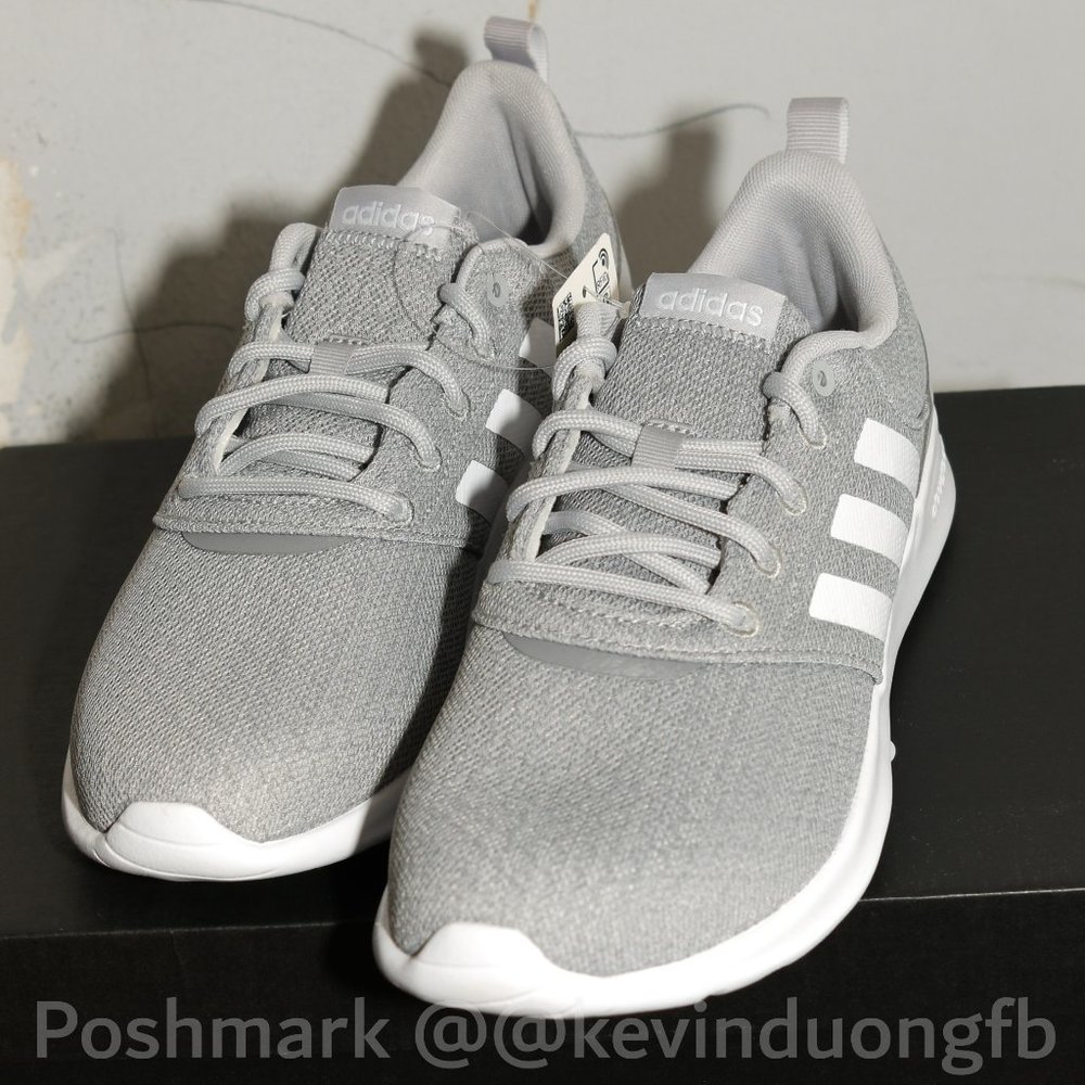Gray adidas Ladies' QT Racer 2.0 Sneaker